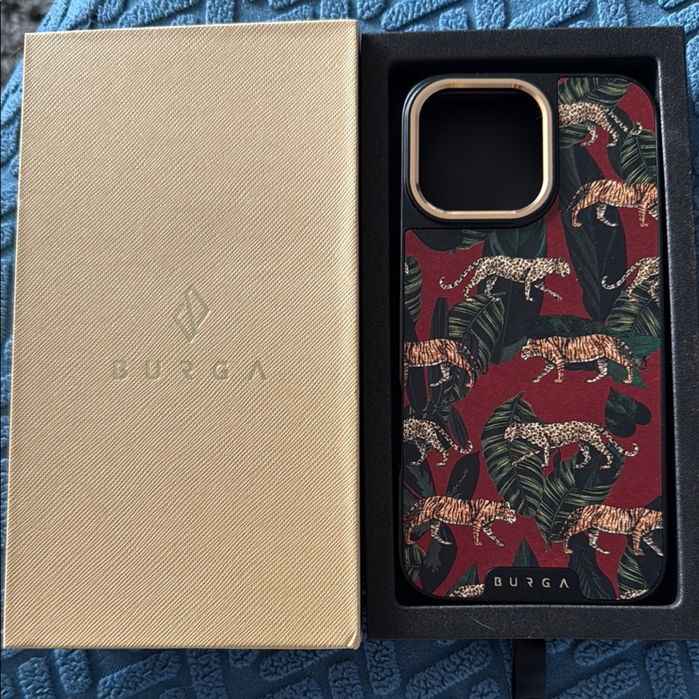 NEW! iPhone 16 pro max MagSafe Elite Burga Red Leopard Print Phone Case